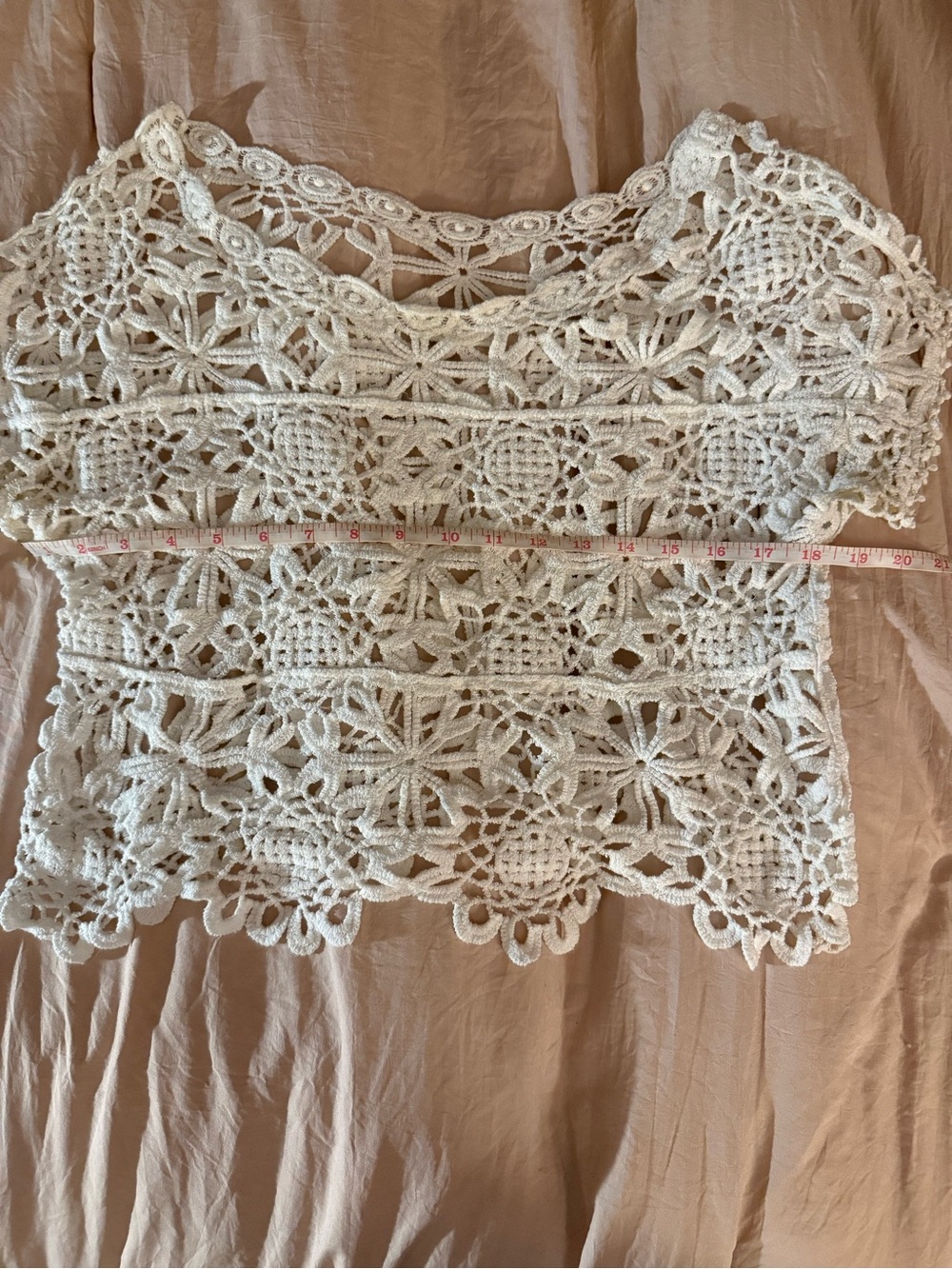Crochet handmade boxy cropped top - Picture 2 of 4